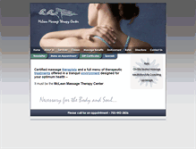 Tablet Screenshot of mcleanmassage.com